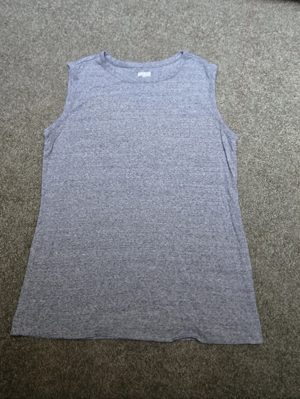 Duluth Trading Co Heathered Gray Sleeveless Tank Top Muscle Shirt Size Small